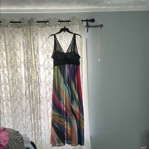 Black V-Neck Sleeveless Maxi Dress for Wedding Guests